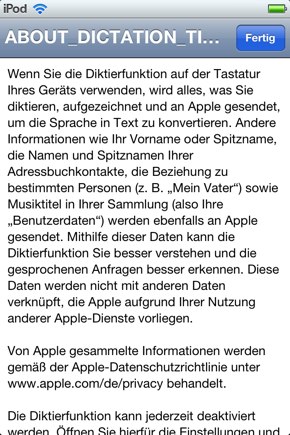 IPhoneBlog de Dictation b