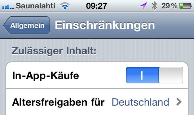 IPhoneBlog de Einschraenkungen