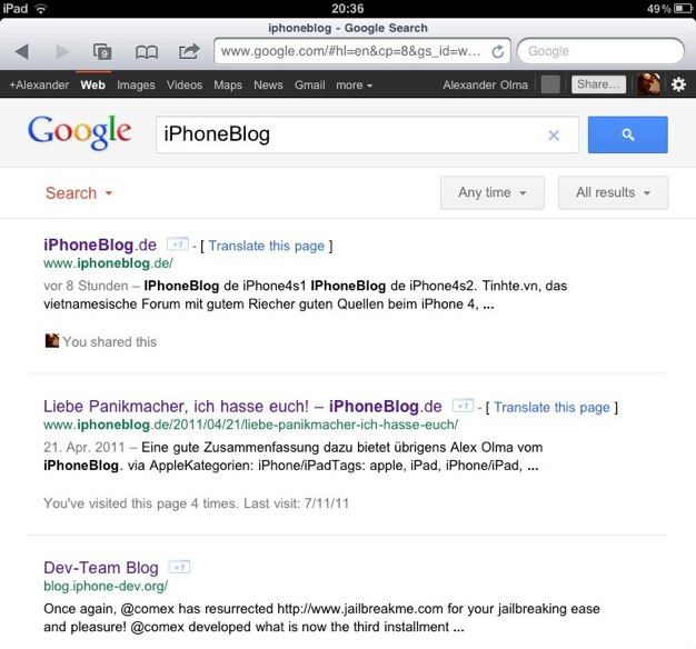 IPhoneBlog de Google