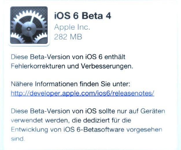 IPhoneBlog de iOS6 beta4