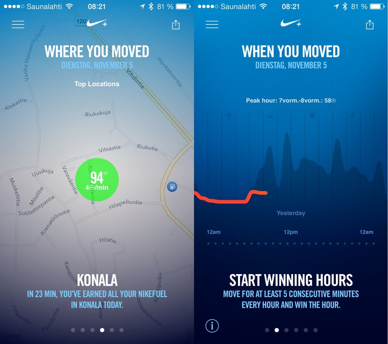 IPhoneBlog de Nike Moves nowhere