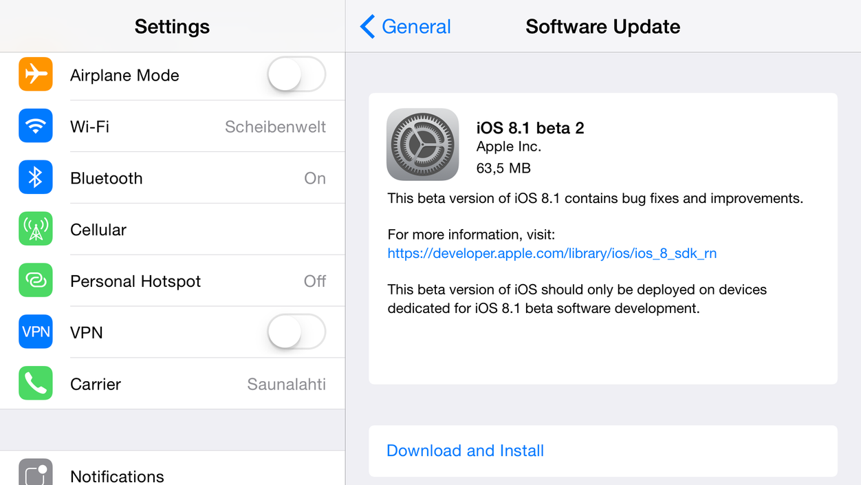 IPhoneBlog de iOS8 1 beta2