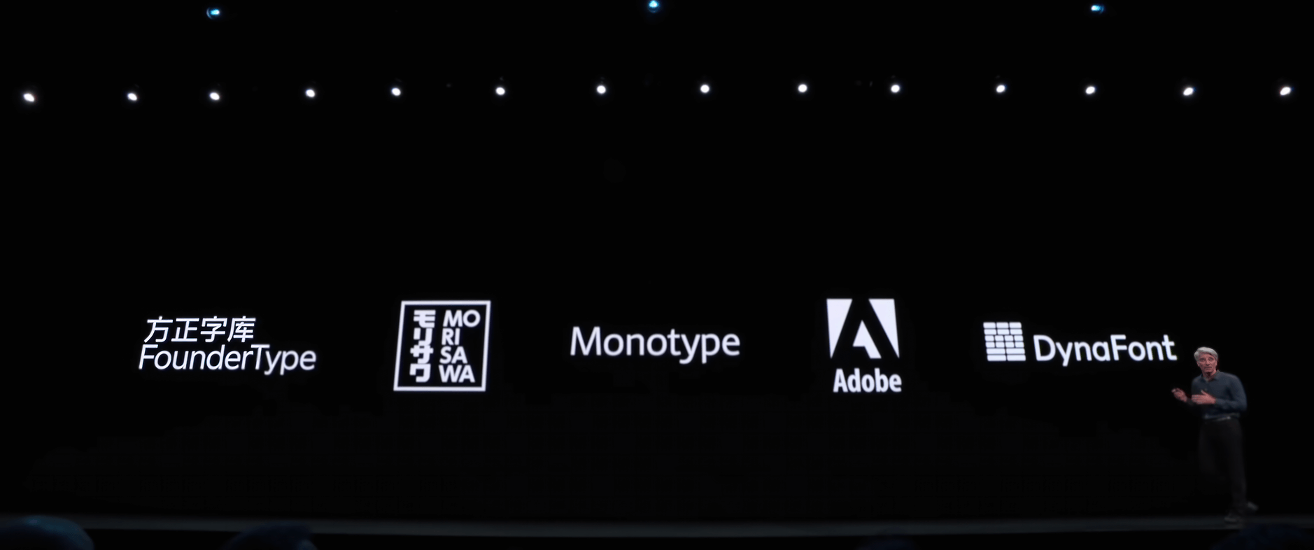 Screenshot der iOS-13-Keynote.
