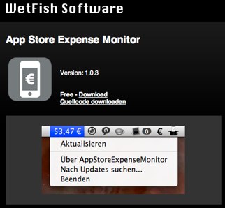 WetFish Software » Software » App Store Expense Monitor (Mac OS X).jpg