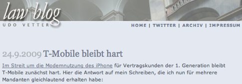 law blog» Archiv » T-Mobile bleibt hart.jpg