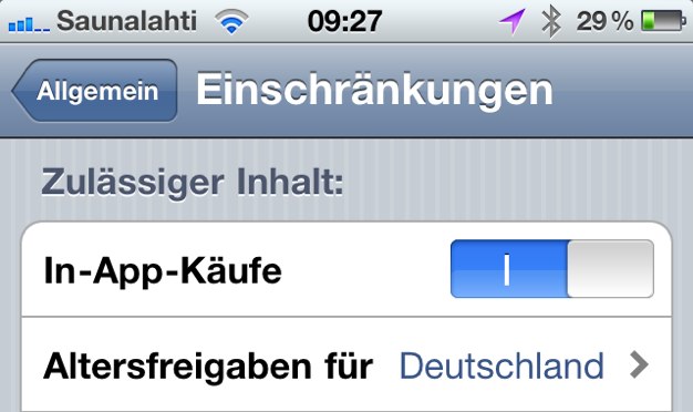 IPhoneBlog de Einschraenkungen