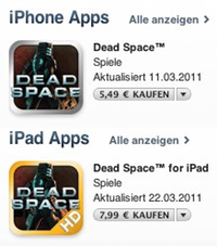 IPhoneBlog de iTunes Dead Space