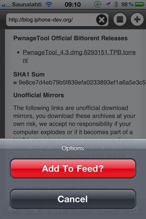 IPhoneBlog de Add to Feed