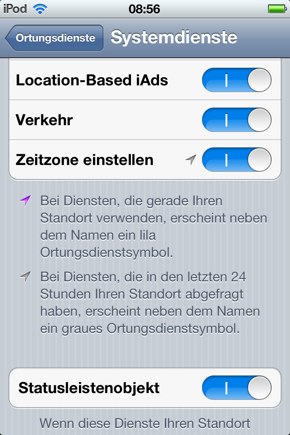 IPhoneBlog de Systemdienste