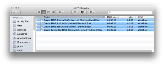 IPhoneBlog de Workflow ePub