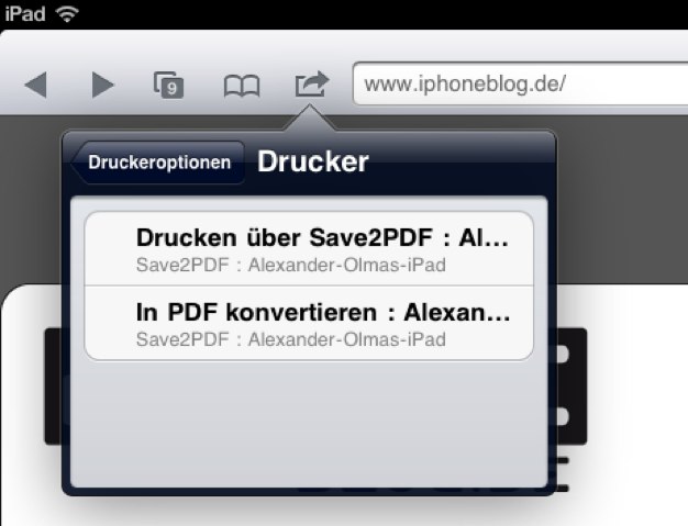 IPhoneBlog de Save2PDF