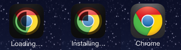 IPhoneBlog de Chrome Loading Installing
