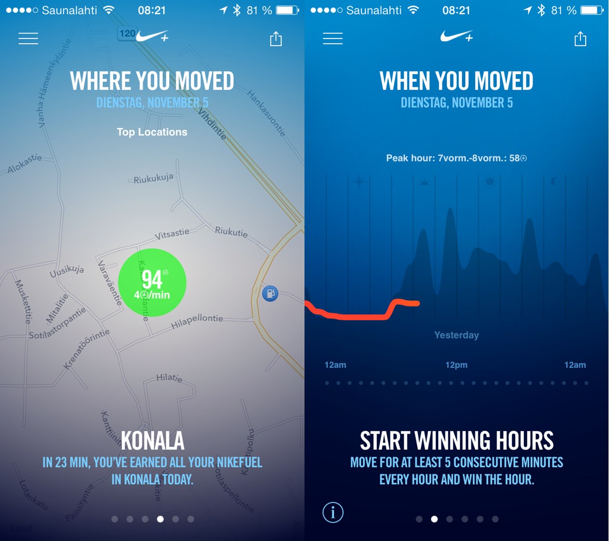 IPhoneBlog de Nike Moves nowhere