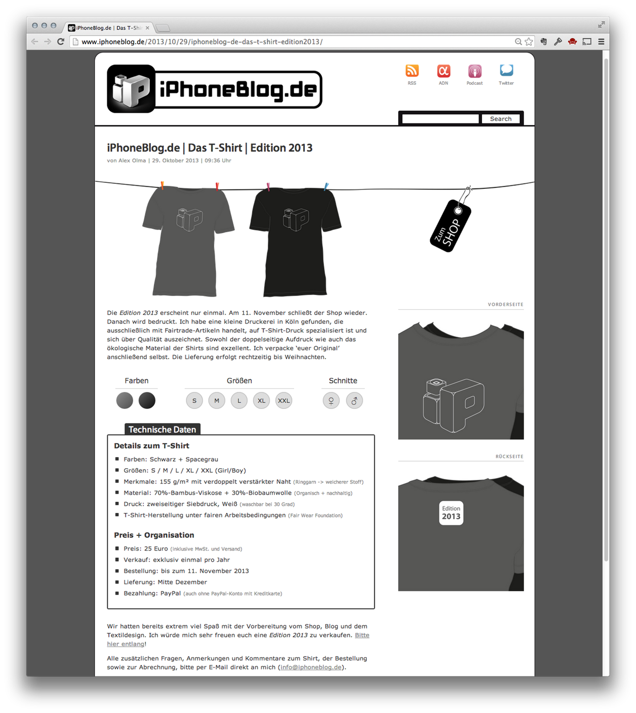 IPhoneBlog de T Shirts 2013