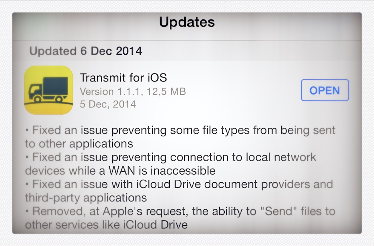 IPhoneBlog de Transmit Update