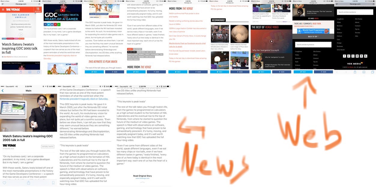 IPhoneBlog de News vs Web