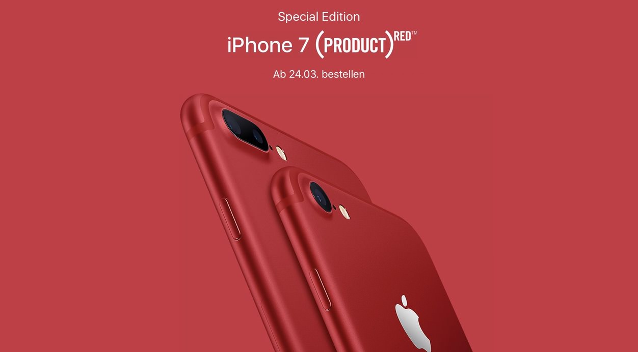 iPhone 7 und 7 Plus in Rot