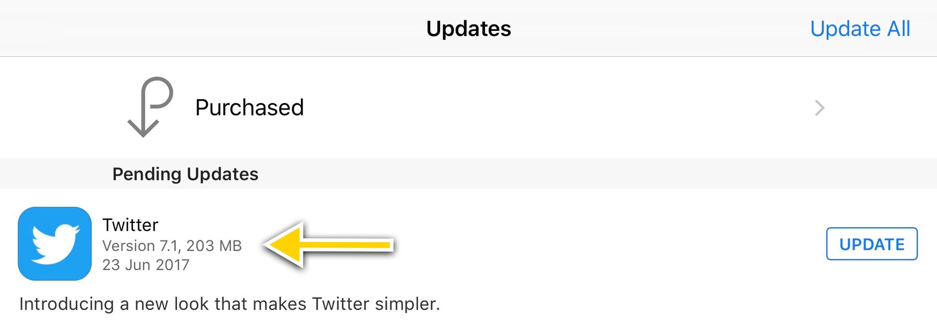 Nicht leicht einsehbar: die tatsächliche Größe eines App-Updates.
