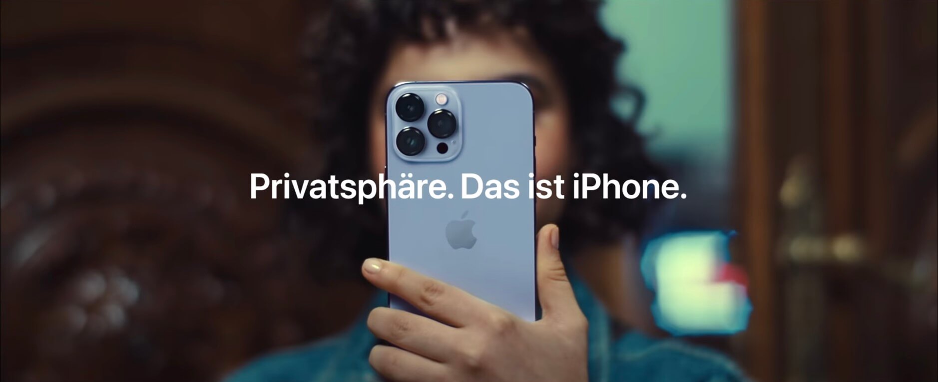 Screenshot aus einer Apple Werbung für Privatsphäre.