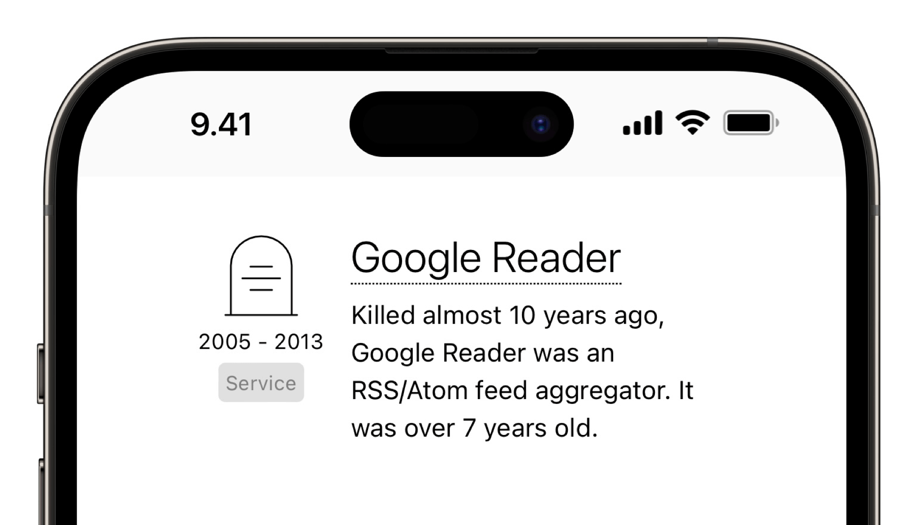 Screenshot der „Killed by Google“-Webseite.