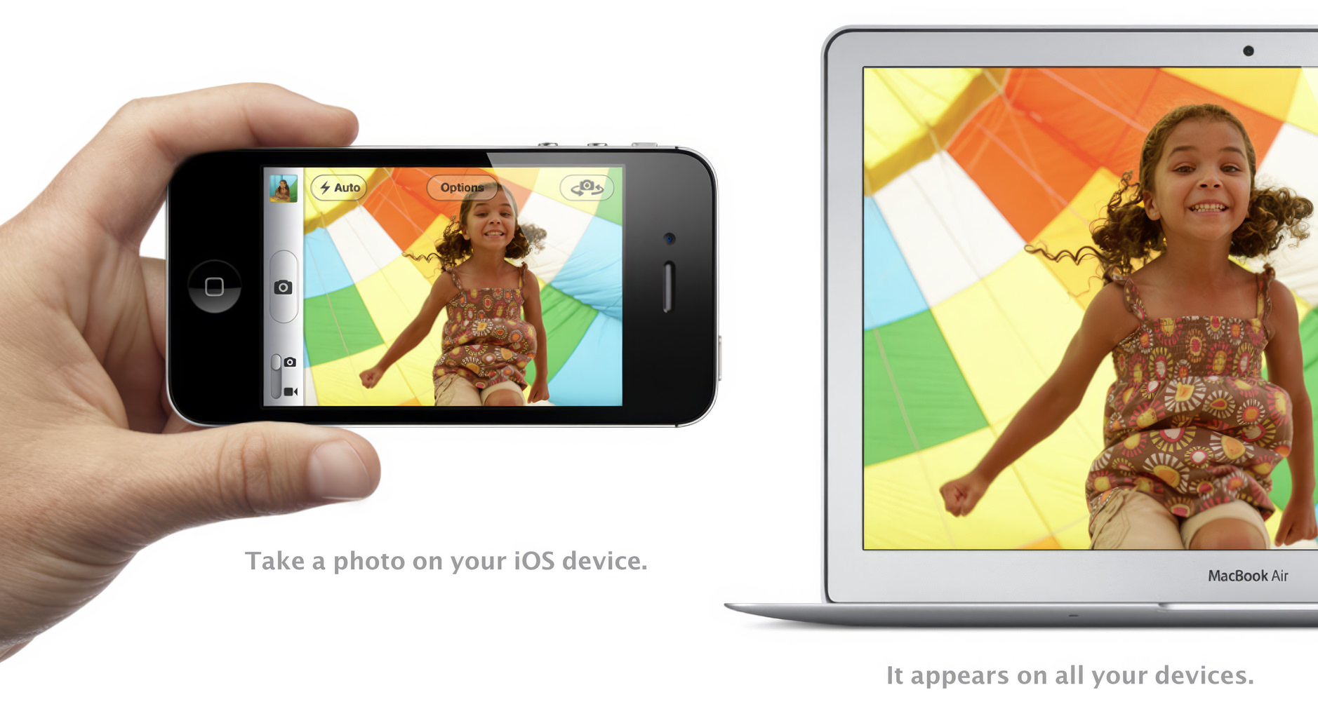 Promo-Bild von Apples Photo-Stream-Webseite aus dem Jahr 2011.