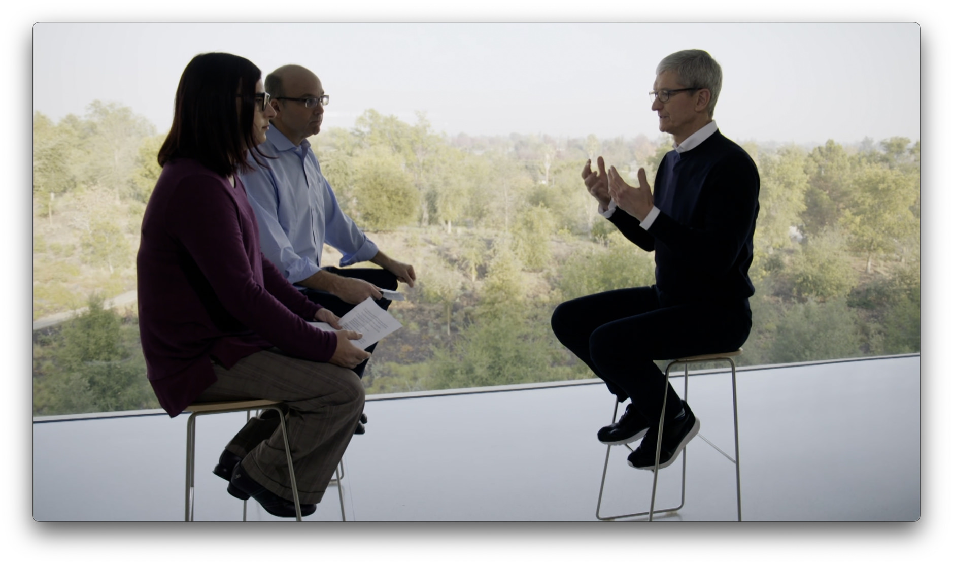 Ausschnitt aus dem Axios-Interview mit Tim Cook.